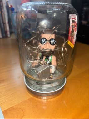 LA Knight Champs Figurine in Glass Jar Display with Fairy Lights